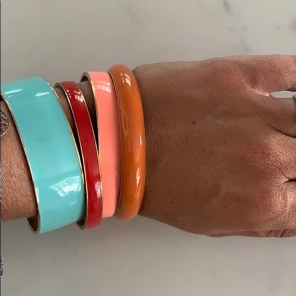 J. Crew bangle - Peachy orange, pretty neon hue!